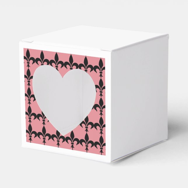 Cajas de regalo de fiesta Paris Pink & Black Fleur (Anverso)