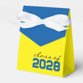 Cajas de regalo de graduación de amarillo y azul r