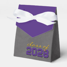 Cajas de regalo de graduación de pizarra morada y 