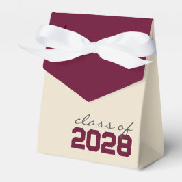 Cajas de regalo de graduación en burgundy y crema