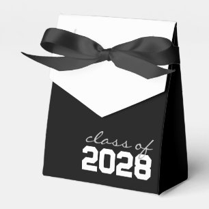 Cajas de regalo de graduación en negro y blanco