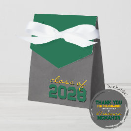 Cajas de regalo de Graduación Green & Gold Chalkbo