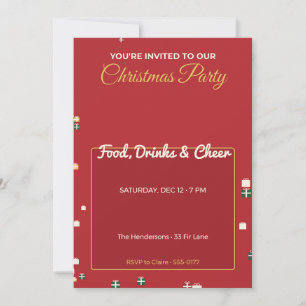 Cajas de regalo de invitación para fiesta de Navid