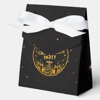 Cajas de regalo de Navidad de Santa de oro negro e