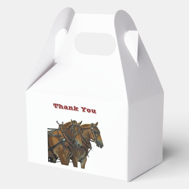 Cajas de regalo de papel del equipo de caballos de (Anverso)
