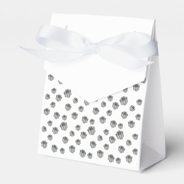 Cajas de regalo de plata Elegante fiesta Premium d (Front Side)