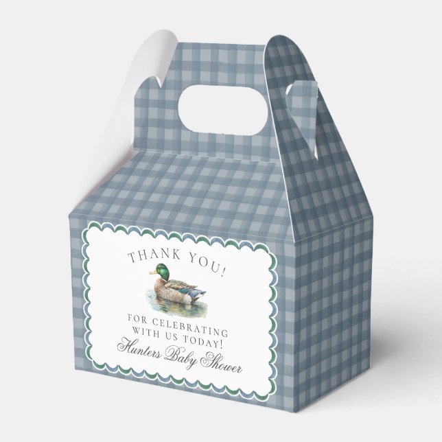 Cajas de regalo de postre de cuadros escoceses par (Front Side)