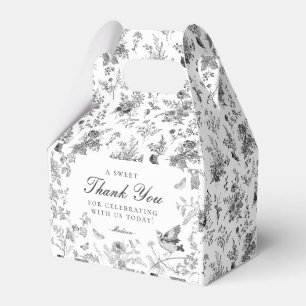 Cajas de regalo de postre florales de toile de Jou
