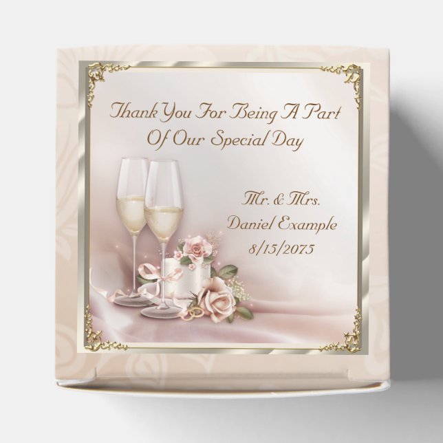 Cajas de regalo de Rubor Wedding Favor (Parte superior)