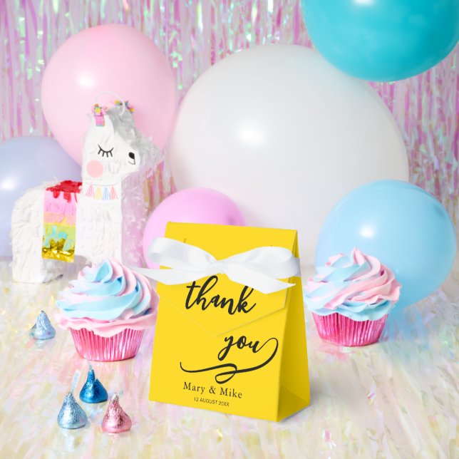 Cajas de regalo doradas grandes de agradecimiento  (Fiesta)