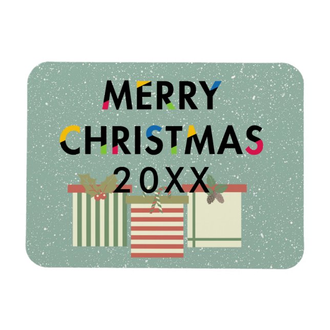 Cajas de regalo navideñas de ferry Imán de cocina  (Horizontal)