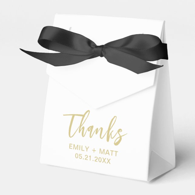 Cajas de regalos de agradecimiento de boda moderna (Front Side)