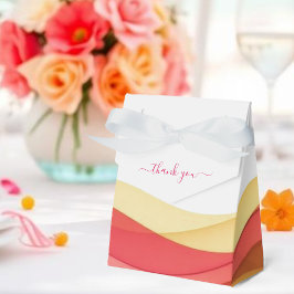 Cajas de regalos de boda con olas de color de pues