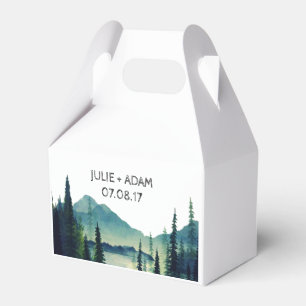 Cajas de regalos de boda de camping