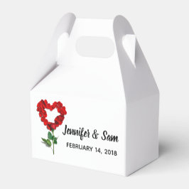 Cajas de regalos de boda de San Valentín con coraz