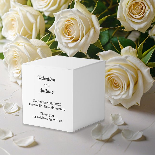 Cajas de regalos de boda en blanco y negro (Black and white wedding favor box)