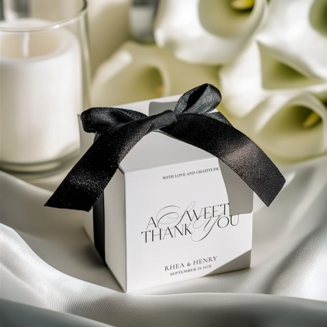 Cajas de regalos de boda modernas A Sweet Thank Yo (A Sweet Thank You Modern Wedding Favor Boxes)