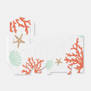 Cajas de regalos de coral de playa y estrellas de