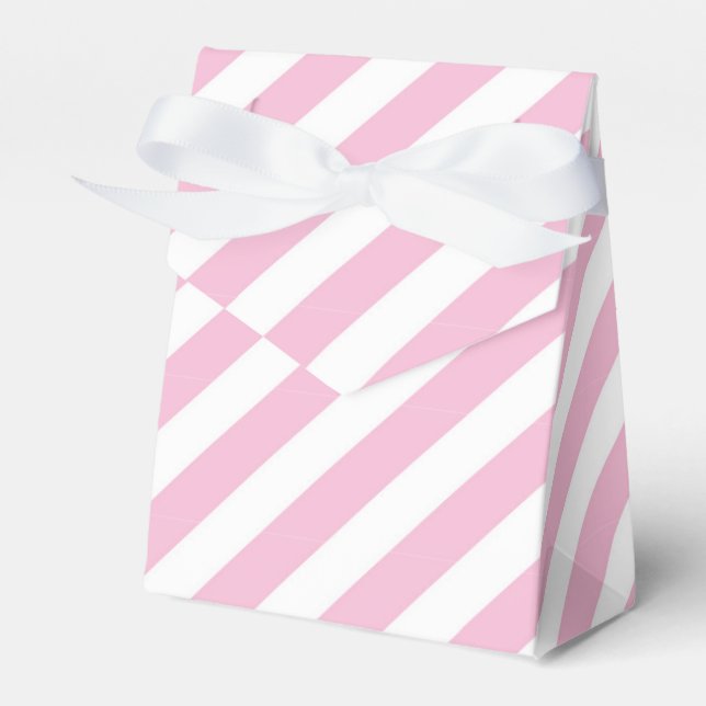 Cajas de regalos de cumpleaños a rayas rosadas y b (Front Side)