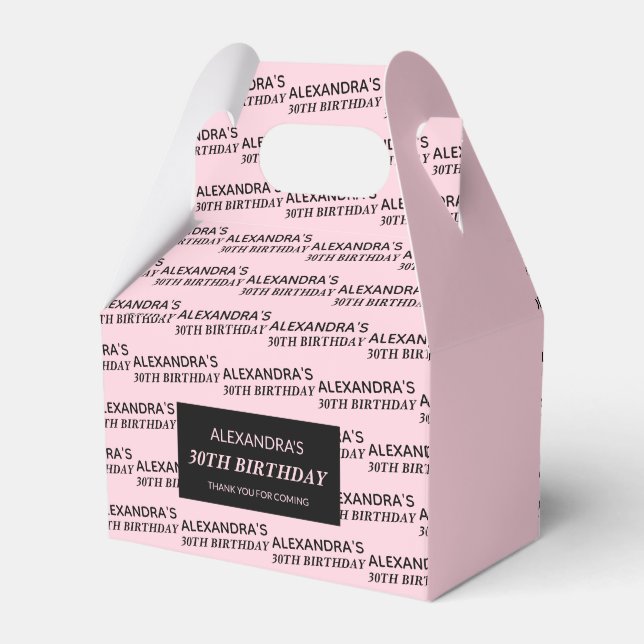 Cajas de regalos de cumpleaños con nombre y edad e (Front Side)