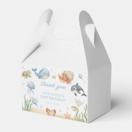 Cajas de regalos de cumpleaños de animales del océ