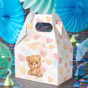 Cajas de regalos de cumpleaños de osito marrón neu