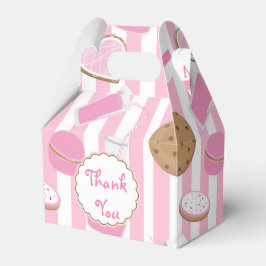 Cajas de regalos de cumpleaños rosadas de galletas
