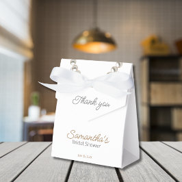 Cajas de regalos de ducha de novia con collar de p