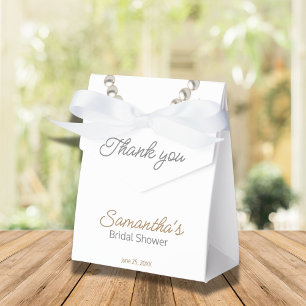 Cajas de regalos de ducha de novia con collar de p