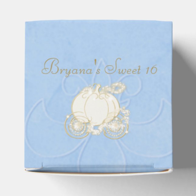 Cajas de regalos de fiesta azules del carruaje dor (Parte superior)