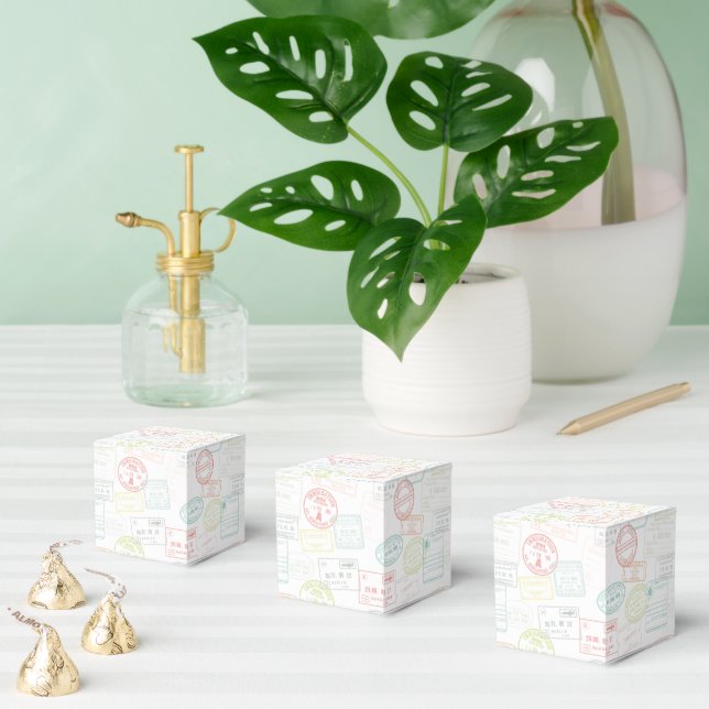 Cajas de regalos de fiesta con sello de pasaporte  (Múltiple)