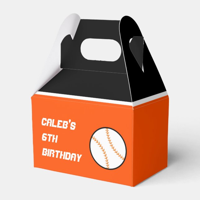 Cajas de regalos de fiesta de cumpleaños de béisbo (Front Side)