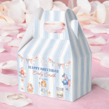 Cajas de regalos de fiesta de cumpleaños de rayas