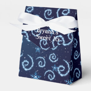 Cajas de regalos de fiesta de invierno de copos de