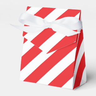 Cajas de regalos de fiesta de rayas blancas y roja