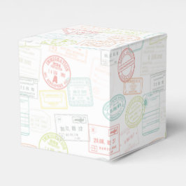 Cajas de regalos de fiesta de sellos de pasaporte 