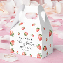 Cajas de regalos de fiesta de verano de fresa