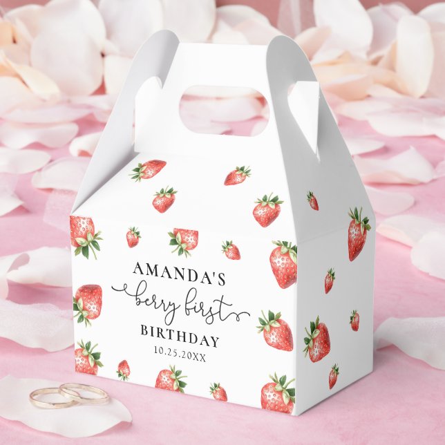 Cajas de regalos de fiesta de verano de fresa (Boda)