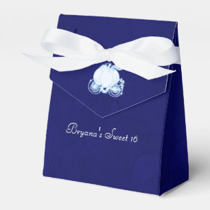 Cajas de regalos de fiesta del carruaje azul real