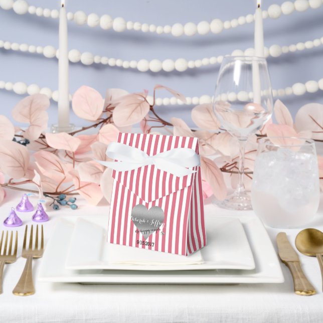 Cajas de regalos de fiesta rojas y blancas de Nant (Boda)