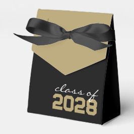Cajas de regalos de graduación de negro y dorado