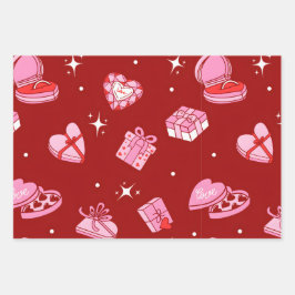 Cajas de regalos de San Valentín Papel de envolver