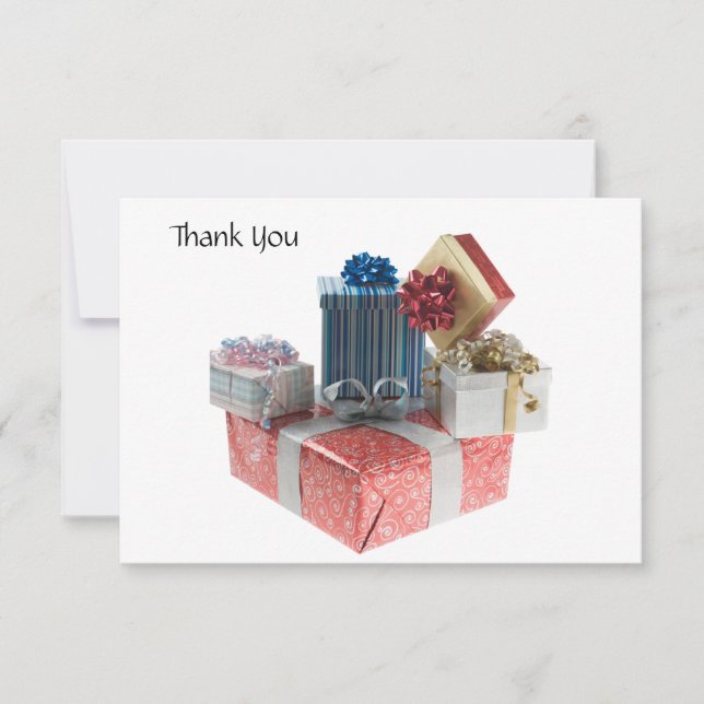 Cajas de regalos de tarjetas de agradecimiento (Anverso)
