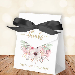 Cajas de regalos florales rosadas rústicas de agra