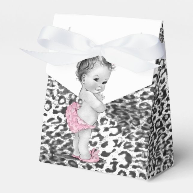 Cajas de regalos para baby shower de leopardo de l (Front Side)