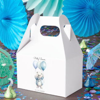 Cajas de regalos para baby shower de osito polar l