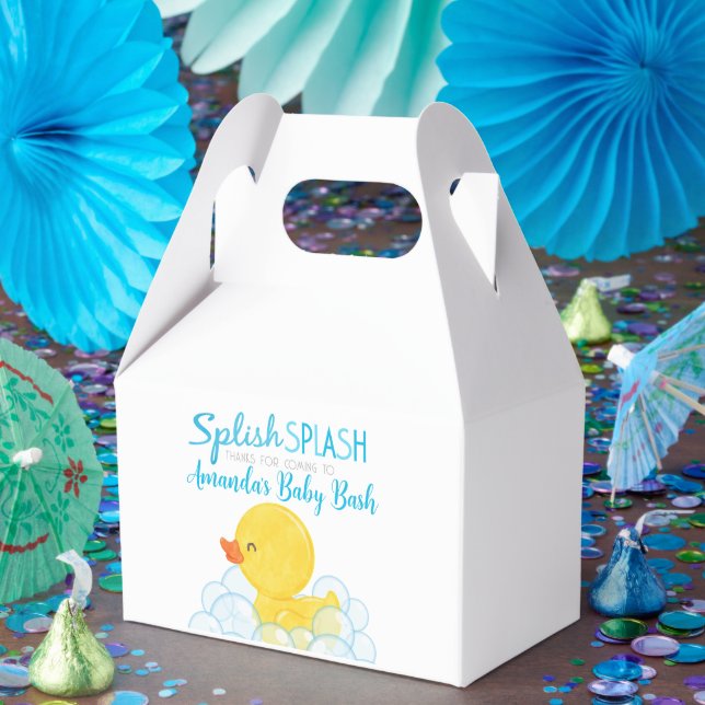 Cajas de regalos para baby shower de patito de gom (Fiesta)