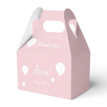 Cajas de regalos para baby shower rosadas