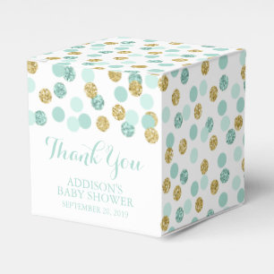 Cajas del favor de Baby Shower del purpurina de la