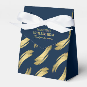 Cajas Elegantes de Cumpleaños con Hoja de Oro y Az